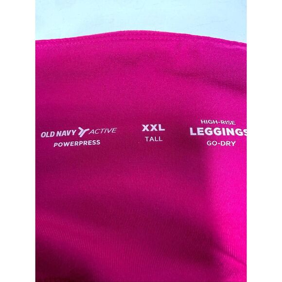 Old Navy Active PowerPress Go Dry Women’s High Rise Leggings Size XXL Tall Pink - Picture 9 of 10